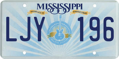 MS license plate LJY196