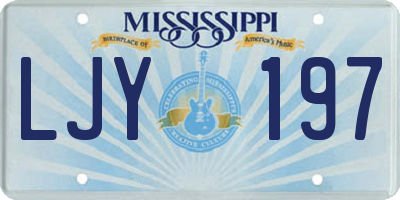 MS license plate LJY197