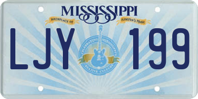 MS license plate LJY199