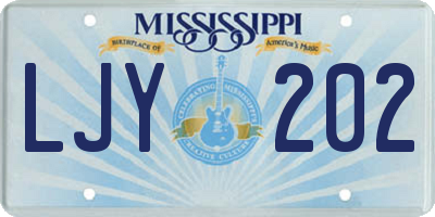 MS license plate LJY202