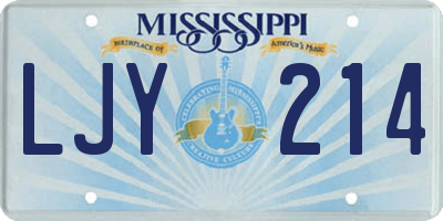 MS license plate LJY214