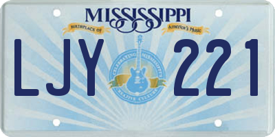 MS license plate LJY221