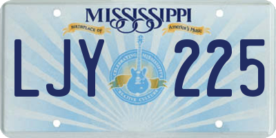 MS license plate LJY225