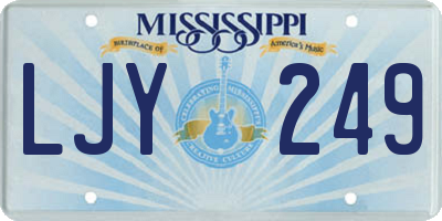 MS license plate LJY249