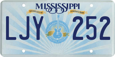 MS license plate LJY252
