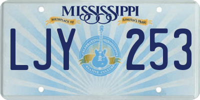 MS license plate LJY253