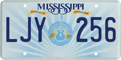 MS license plate LJY256