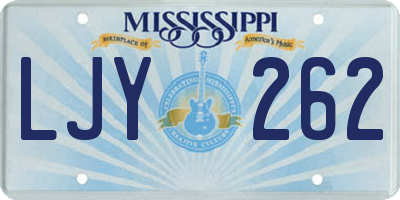 MS license plate LJY262