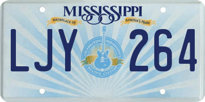 MS license plate LJY264