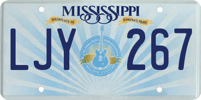MS license plate LJY267