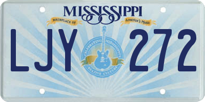 MS license plate LJY272