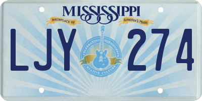 MS license plate LJY274