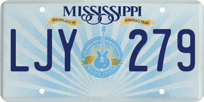 MS license plate LJY279