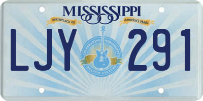 MS license plate LJY291