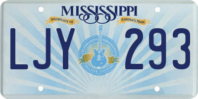MS license plate LJY293