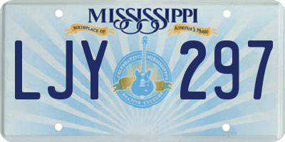 MS license plate LJY297