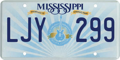 MS license plate LJY299