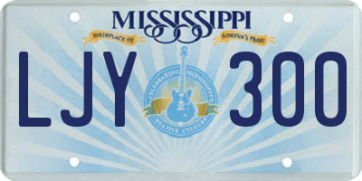 MS license plate LJY300