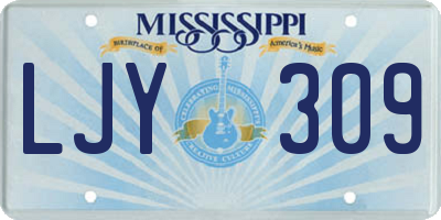 MS license plate LJY309