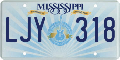 MS license plate LJY318