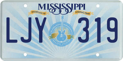 MS license plate LJY319