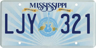 MS license plate LJY321