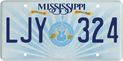 MS license plate LJY324