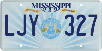 MS license plate LJY327