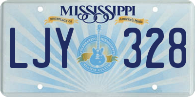 MS license plate LJY328