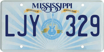 MS license plate LJY329