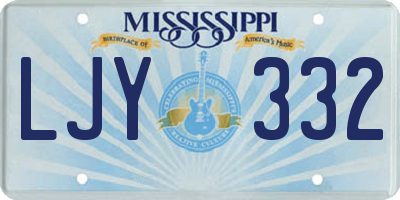 MS license plate LJY332