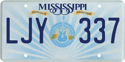 MS license plate LJY337