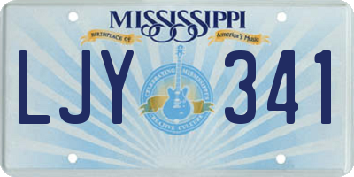 MS license plate LJY341