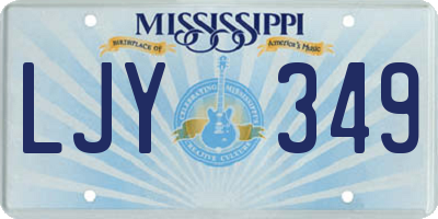 MS license plate LJY349