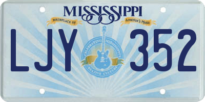 MS license plate LJY352