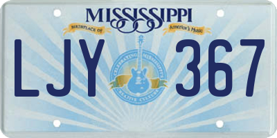 MS license plate LJY367
