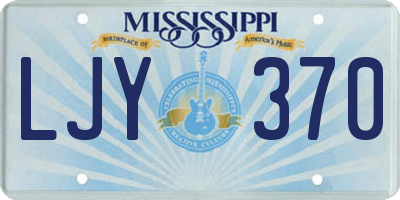 MS license plate LJY370