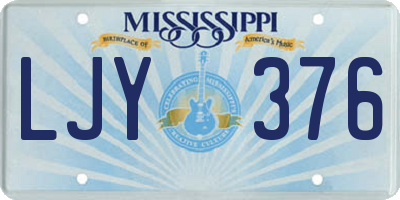 MS license plate LJY376