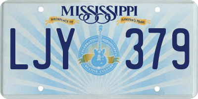 MS license plate LJY379