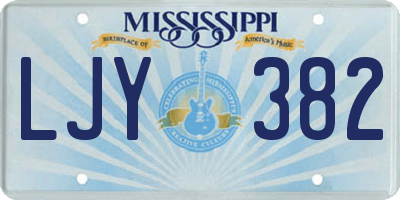MS license plate LJY382
