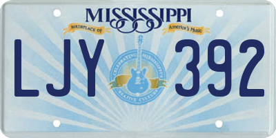 MS license plate LJY392