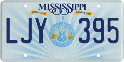 MS license plate LJY395