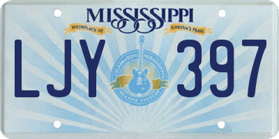 MS license plate LJY397