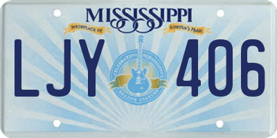 MS license plate LJY406