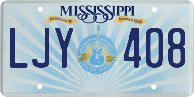 MS license plate LJY408