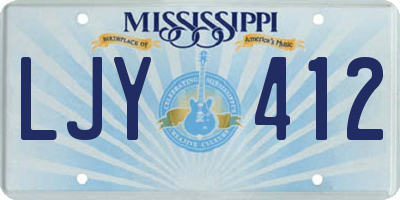 MS license plate LJY412