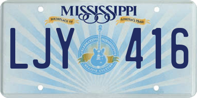 MS license plate LJY416
