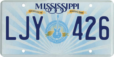 MS license plate LJY426