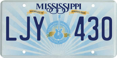 MS license plate LJY430