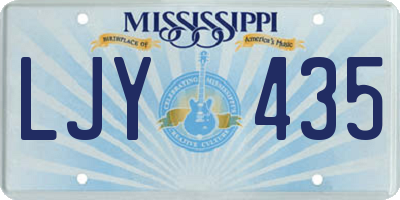 MS license plate LJY435